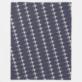 Couverture Polaire Motif d'avions blancs Allover bleu (Devant)