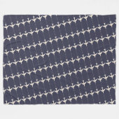 Couverture Polaire Motif d'avions blancs Allover bleu (Devant (Horizontal))