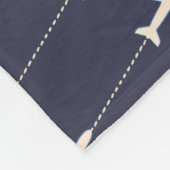 Couverture Polaire Motif d'avions blancs Allover bleu (Coin)