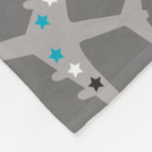 Couverture Polaire Motif d'avions Blue Grey (Coin)