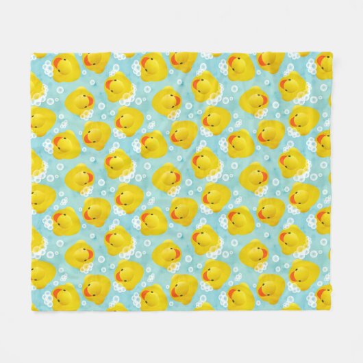 Couverture Polaire Motif de bain canards en caoutchouc (Devant (Horizontal))