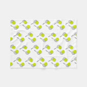 Couverture Polaire Motif de balle de tennis et raquette (Devant (Horizontal))