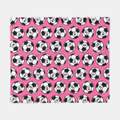 Couverture Polaire Motif de balle rose personnalisé (Devant (Horizontal))