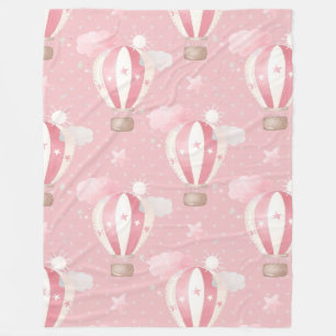 Couverture Polaire Motif de ballons roses