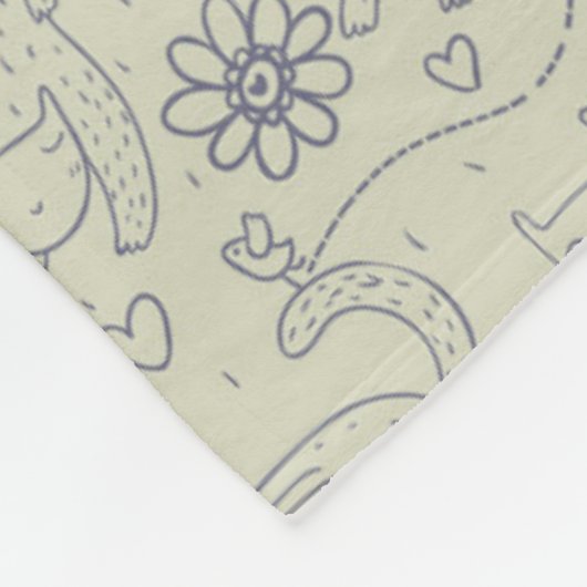 Couverture Polaire Motif de bande dessinée avec les chats drôles (Coin)