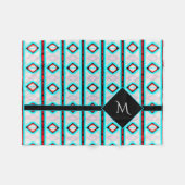 Couverture Polaire Motif de bande Diamond Rouge Bleu (Devant (Horizontal))