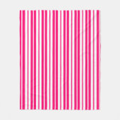 Couverture Polaire Motif de bandes verticales rose blanc (Devant)
