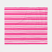 Couverture Polaire Motif de bandes verticales rose blanc (Devant (Horizontal))