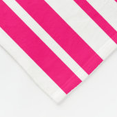 Couverture Polaire Motif de bandes verticales rose blanc (Coin)