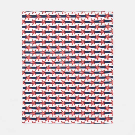 Couverture Polaire Motif de bannière étoilée (Devant)