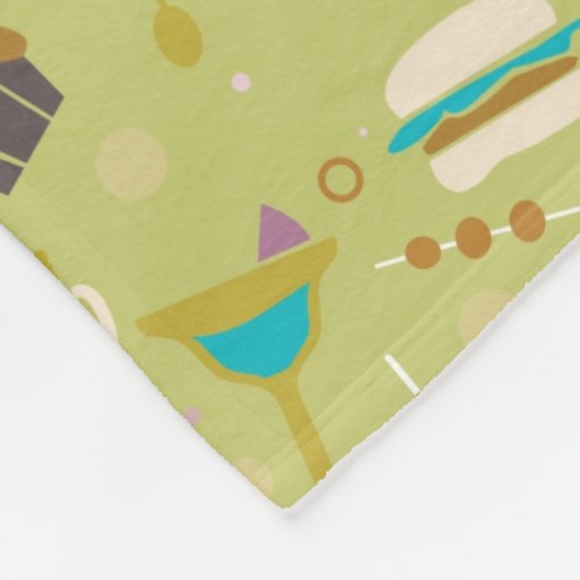 Couverture Polaire Motif de barbecue (Coin)