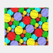Couverture Polaire Motif de base-ball Fleece Blanket (Devant (Horizontal))