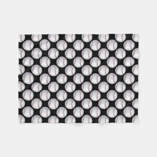 Couverture Polaire Motif de baseball peint (Devant (Horizontal))