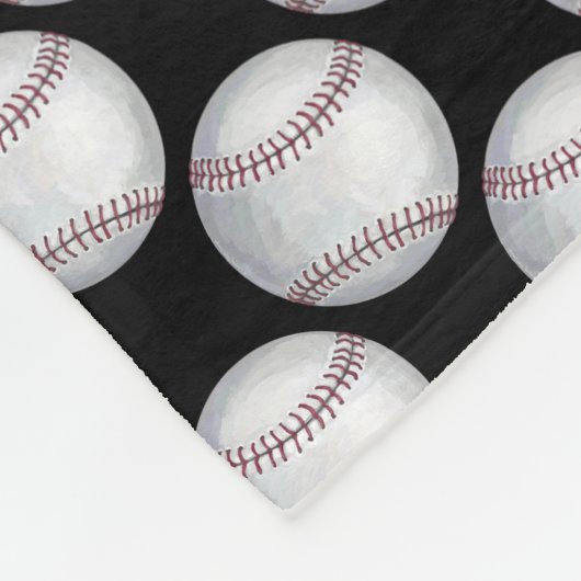 Couverture Polaire Motif de baseball peint (Coin)