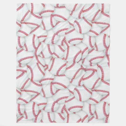 Couverture Polaire Motif de baseballs en couche (Devant)