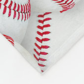 Couverture Polaire Motif de baseballs en couche (Coin)