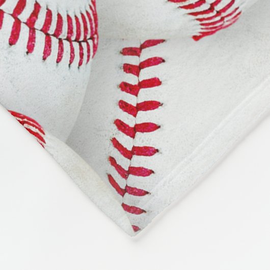 Couverture Polaire Motif de baseballs en couche (Coin)