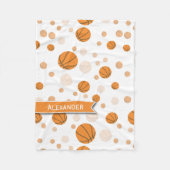 Couverture Polaire Motif de basket-ball personnalisé (Devant)