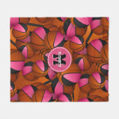 Couverture Polaire motif de basket-ball rose rose (Devant (Horizontal))