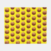 Couverture Polaire Motif de basketball orange, (Devant (Horizontal))