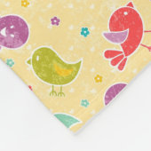 Couverture Polaire Motif de bébé avec les oiseaux mignons (Coin)