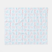 Couverture Polaire motif de bébé avec l'ours de nounours (Devant (Horizontal))