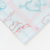 Couverture Polaire motif de bébé avec l'ours de nounours (Coin)