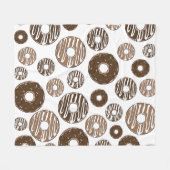 Couverture Polaire Motif de beignes, beignets de chocolat, beignets d (Devant (Horizontal))
