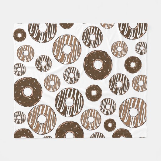 Couverture Polaire Motif de beignes, beignets de chocolat, beignets d (Devant (Horizontal))
