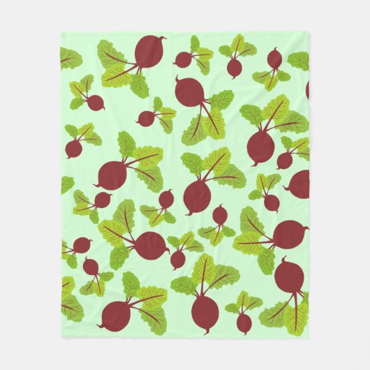 Couverture Polaire Motif de betteraves (Devant)