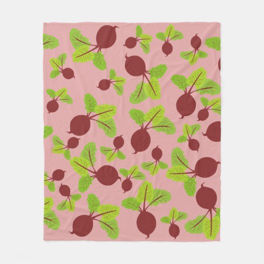 Couverture Polaire Motif de betteraves (Devant)