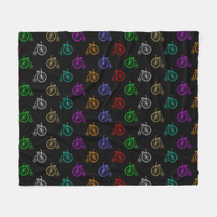 Couverture Polaire Motif de bicyclette rétro