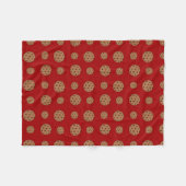 Couverture Polaire Motif de biscuits à puce de chocolat rouge (Devant (Horizontal))
