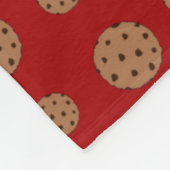 Couverture Polaire Motif de biscuits à puce de chocolat rouge (Coin)