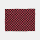Couverture Polaire Motif de bison rouge rustique noir plaqué (Devant (Horizontal))
