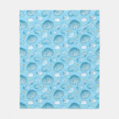 Couverture Polaire Motif de bleu d'océan (Devant)
