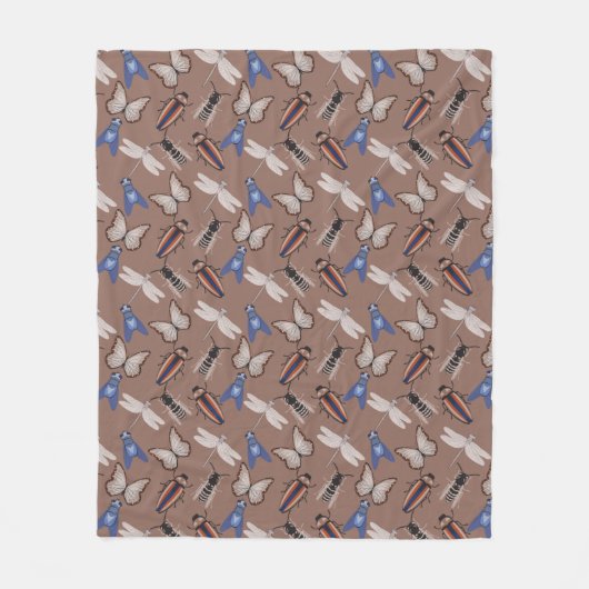 Couverture Polaire Motif de bogues (Devant)