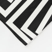 Couverture Polaire Motif de boîte à spirale noire et blanche (Coin)