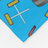 Couverture Polaire motif de bordage de bleu de ciel (Coin)