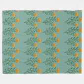 Couverture Polaire Motif de bordure orange (Devant (Horizontal))