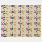 Couverture Polaire Motif de bouquet de fleurs de ruban (Devant (Horizontal))