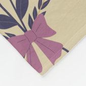 Couverture Polaire Motif de bouquet de fleurs de ruban (Coin)