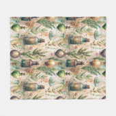 Couverture Polaire Motif de bouteilles apothécaires vintages (3) (Devant (Horizontal))