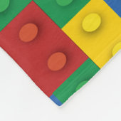 Couverture Polaire Motif de brique de couleur primaire (Coin)