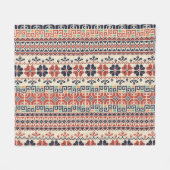 Couverture Polaire Motif De Broderie Palestinienne : Beauté Tradition (Devant (Horizontal))