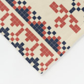 Couverture Polaire Motif De Broderie Palestinienne : Beauté Tradition (Coin)