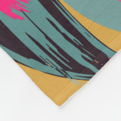 Couverture Polaire Motif de brosse artistique. (Coin)