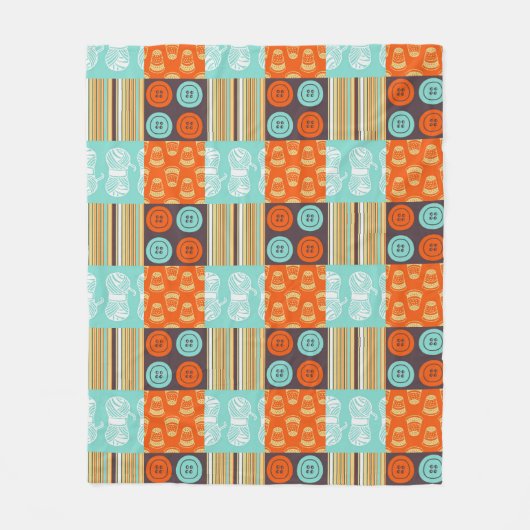 Couverture Polaire motif de Bruit-art - cousant (Devant)