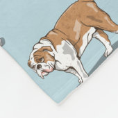 Couverture Polaire Motif de bulldog anglais (Coin)