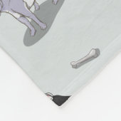 Couverture Polaire Motif de bulldog français (Coin)